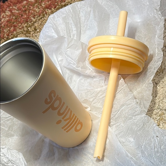 ALLKINDS Cool to be Kind Peachy Tumbler with Straw NWT - Picture 15 of 16